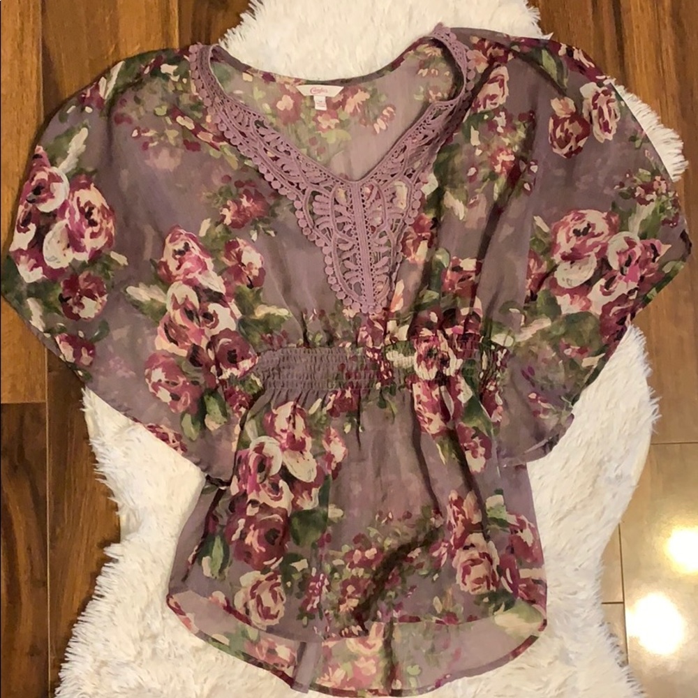 Floral Sheer Top